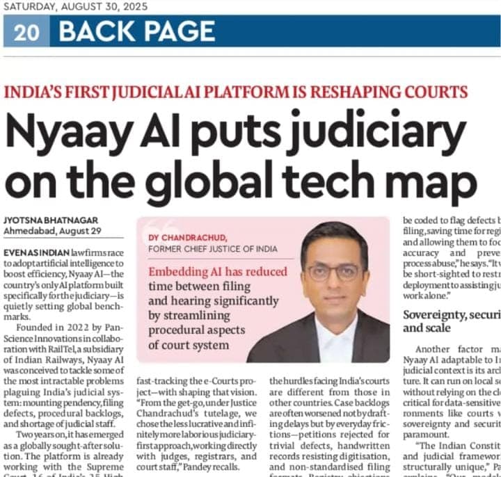 Nyaay AI puts judiciary on the global tech map